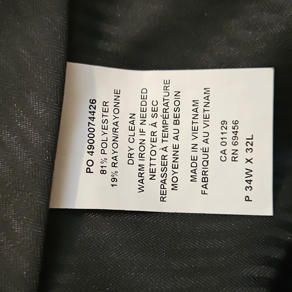 1670 2PCS Mens Business Suit Blazer Slim Fit Tuxedo Coat & Pants Formal black - Picture 3 of 10